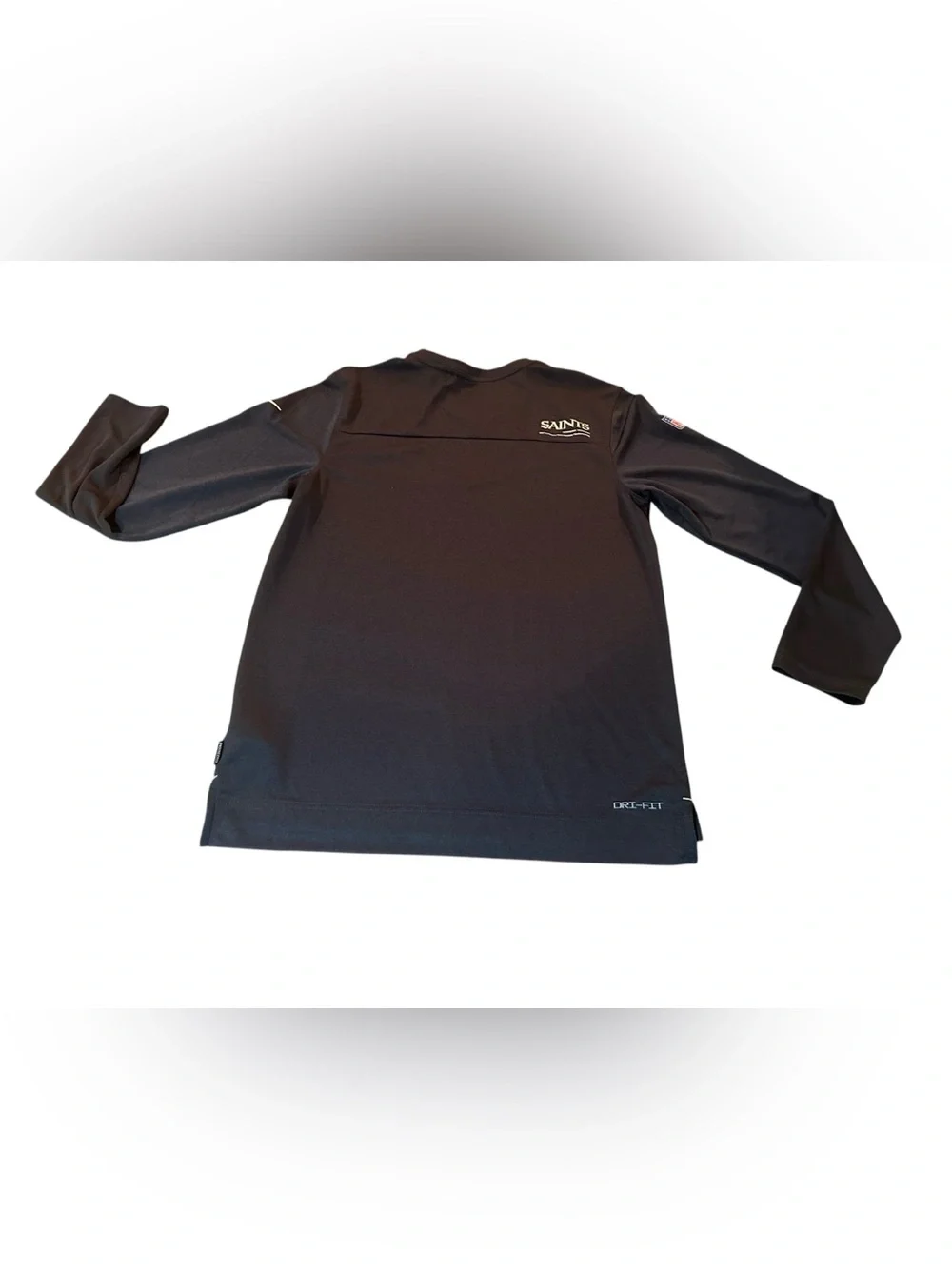 Nike Men Dri Fit New Orleans Saints Long Sleeve Black Shirt Sz Medium - Picture 2 of 8